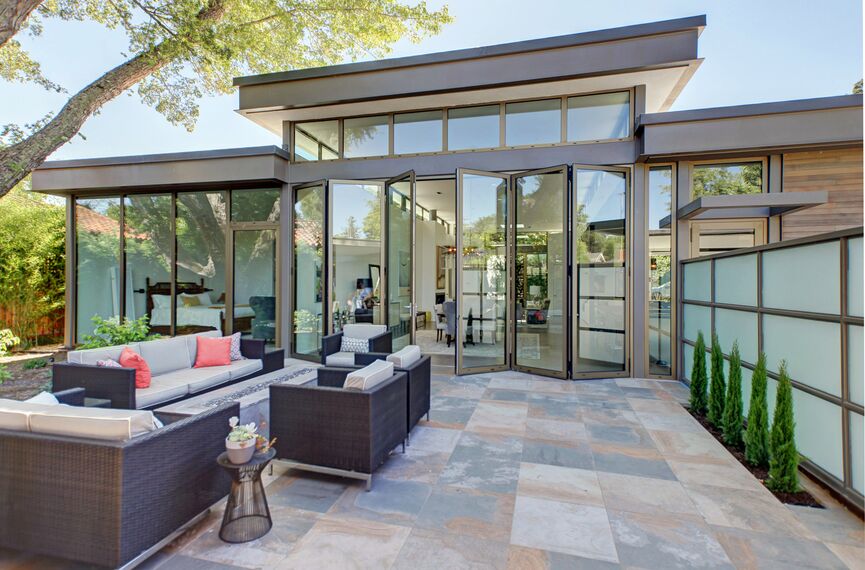 ConceptSystem 68 Windows, ConceptFolding 77 Sliding & Folding and ConceptSystem 68 Doors - Modern Prairie House located in Sonoma Wine Country, United States of America