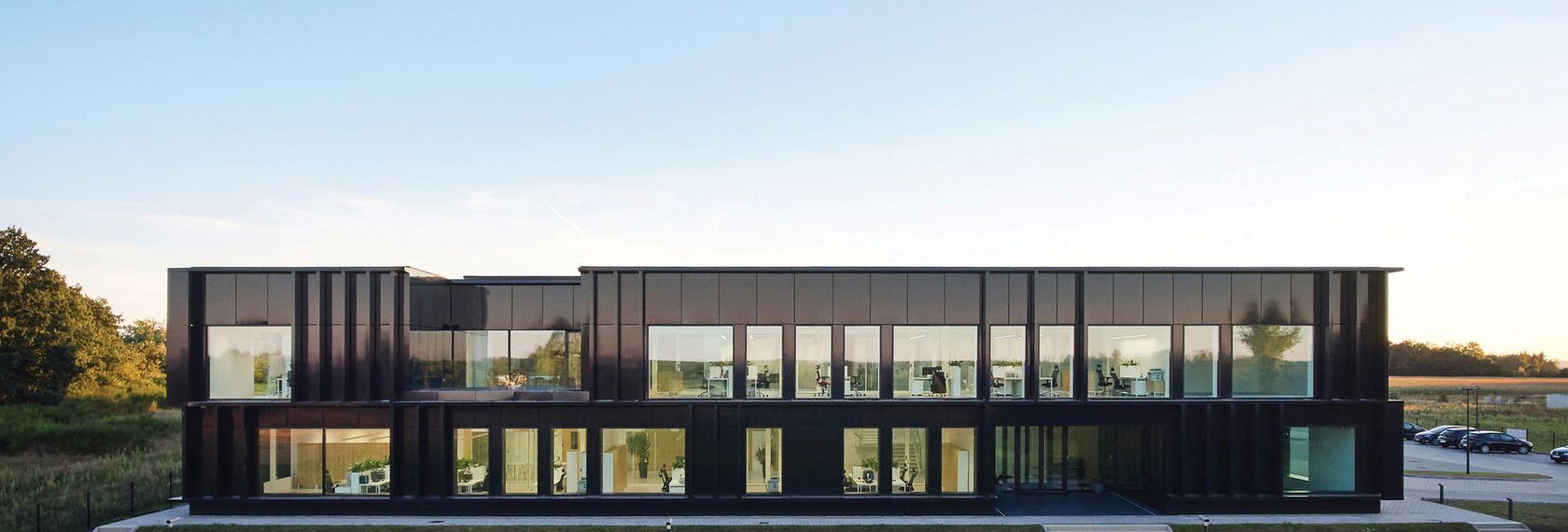 ConceptSystem 59Pa Windows, ConceptPatio 155 Sliding & Folding and CW 50-HI Façades - Office building Pivexin Technology Headquarter located in Babice, Poland