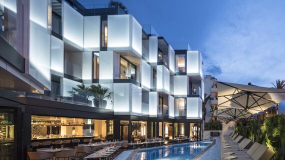 ConceptSystem 68 Windows, ConceptFolding 77 Sliding & Folding and CS 77 Fire Proof Doors - Hotel/Holiday complex Hotel Sir Joan located in Ibiza, Spain